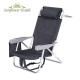 Portable Plastic Handrail Folding Lounge Beach Chair With Back Storage Bag