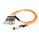 3.3v 140g Qsfp+ Direct Attach Cable To 4 Sfp Aoc Active Optical Cable Om3 100m