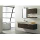 Modern Style Custom Bathroom Vanity Cabinets Lacquer Surface With Quartz Countertop