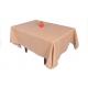 Hand Crafted Linen Hemstitch Tablecloth Brown Color For Table Decoration