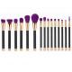 15 in 1 make up tool brush kit purple  Beauty makeup tools