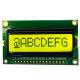 1.9 Character Transflective LCD Module 16 Pins Yellow Green Film Positive Display