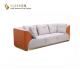 Modern Three Seater Fabric Sofa European Style Sectional Sofas 235cm