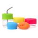 Reusable BPA Free Silicone Sippy Cup Lids With Straw Hole Eco - Friendly