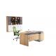 Fashionable Office Executive Desk With Filing Cabinet Customized Size