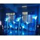 Indoor P3.91 - 7.8 HD Transparent LED Screen 5000X1000mm Cabinets 4G WIFI Control transparent led screen display
