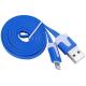 Dual Color Noodle USB Cable Sync Flat Data Charger Cable for iPhone 2G3G4G4S iPad blue