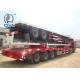 Q345 Material Flat Bed Semi Trailer Truck For 20 Or 40 Feet Container Carrying