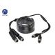 Waterproof Car Side View A/V System 4PIN Aviation Cable Male To Female