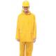 Yellow Safety Raincoat Reflective Pvc Polyester Raincoat Workwear