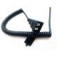 High quality 2pin black extension power cable with stripped end 10A copper power cord