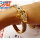 2 tone Belt Buckle Handcuff Womens Bangle Bracelet metal casting jewelry