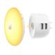 20LM 0.5W Detachable LED Night Light Rechargeable 0.1A With Dual USB Ports