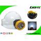 Rechargeable Miners Hard Hat Lamp 5000lux Brightness IP68 Waterproof ABS Material
