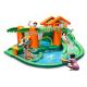 Tropical Play Center Jump Castle / Inflatable Water Slide For Kids In Summer