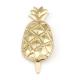 Fashionable Customized Pineapple Shape Gold Metal Label for Handbag Customized Shape