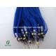 Micro ring loop hair extensions 16-26L Malaysian remy hair blue# color hair