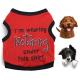 Dog Clothes 8 Patterns Classic Lightweight Breathable With Funny Letters