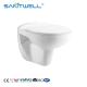 Ceramic Wall Hung WC Rimless Toilet with Soft Closing Seat Cover