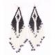 Bohemian temperament wild gorgeous beaded beads tassel earrings