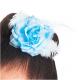 Light Blue Artificial Flower Headpiece for Decoration Dance Wear Accessories