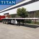 45ft flattop flat bed double axle trailer with container pins-TITAN