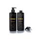 500ml Black Rectangle smooth with black pump for shampoo lotion bottle
