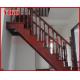Solid Wood  Staircase VK66S  Wooden Handrail Tread Beech ,Railing tempered glass, Handrail b eech Stringer,carbon