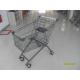 PPG Powder Coating 125L European Metal Shopping Cart With Wheels / Baby Seat