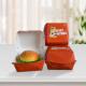 Customized printing disposable fast food burger box corrugated paper burger box packaging