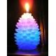 100% parafin material LED color changing candle with pineball shape