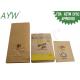 Natural Brown Kraft Paper Zipper Bags Odors / UV Light Barrier With Food Grade Materials