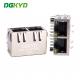 KRJ-215GYENL 100Mbps Utp Rj45 Connector Integrated Filter Ethernet Interface Dual Port Socket