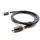Gold Plated Fiber Optic Audio Cable , Braided Jacket Fiber Data Cable Metal Connectors
