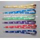 Printed colour polyester neck ribbons with breakaway buckle,