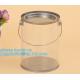 100ml pet clear plastic can,fruit candy tin container jars with aluminum lid,1 gallon clear paint can size bagease pack