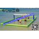 Green Beach Volleyball Field / Outdoor Floating Inflatable Volleyball Court