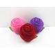 Valentine Suede Flocking Jewelry Box , Flower Designed Velvet Storage Box For Girlfriend