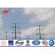 15m 800Dan Electrical Line Power Transmission Poles With Single / Double Brackets