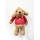 Brown Cute Dog Plush , Vivid Red Cloth Dog Stuffed Animals 20CM Height