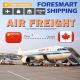 Daily International Air Freight Services , Air Shipping From China To Canada