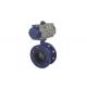 Ductile Iron Pneumatic Butterfly Valve Double Flange DN40 - DN1200