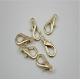 Small metal chain match bag accessories zinc alloy gold snap clip hook 5 mm with high plating