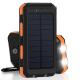 Inbuilt Compass 8000mAh Polymer Battery IP67 Waterproof Solar Power Bank for Hiking