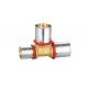 Nickel Plated Brass Compression Valve , Compression Reducing Tee Fittings PF3008