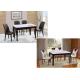 Nordic Style Faux Marble Kitchen Table And Chairs , Modern Dining Table Set