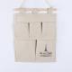 Puting hanging storage bag pockets organizer door wall chest holder customized white Eiffel