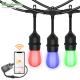 RGBW 48ft Led Bulb String Lights Outdoor Coloured Bulb Lights