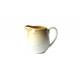Glossy Reactive Color Ceramic Milk Pot , 370ml Porcelain Coffee Pot With Embossment Rim