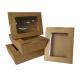 Custom Logo Food Container Box Disposable Kraft Paper Box With Window